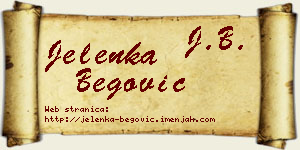 Jelenka Begović vizit kartica
